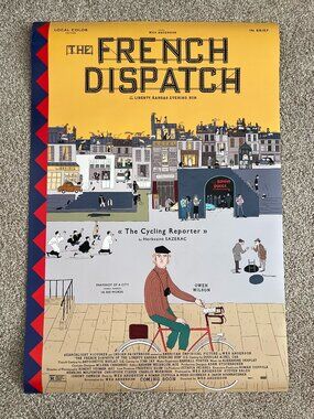 The French Dispatch (2021) Wes Anderson Original Movie Poster Owen Wilson 27x40"